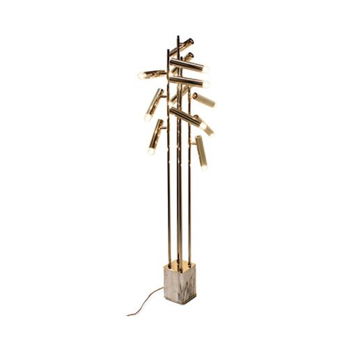 Lampada da terra - CYPRES - Maison Valentina - in ottone / in ottone cromato / in marmo