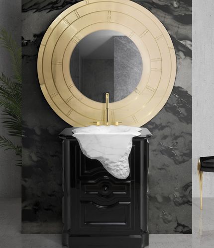 Lavabo autoportante - PETRA - Maison Valentina - in marmo / in legno laccato / scultura