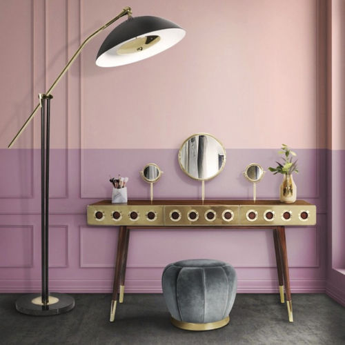 Mobile da toeletta classico - MONOCLES - Maison Valentina - in noce / in ottone lucidato / in ottone spazzolato