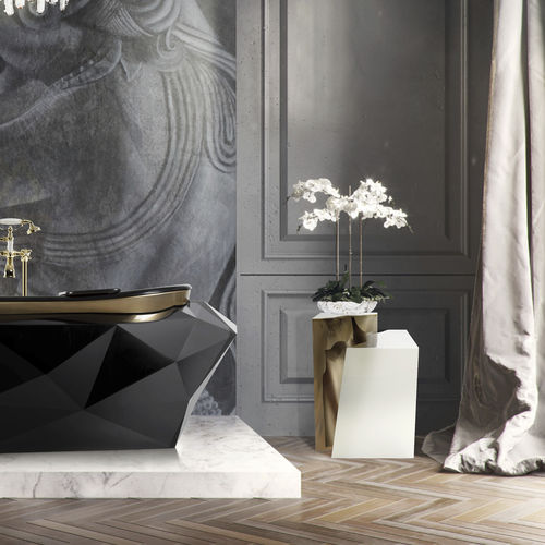 Tavolo d'appoggio design originale - LAPIAZ - Maison Valentina - in acciaio inossidabile / in ottone lucidato / con supporto in acciaio inossidabile