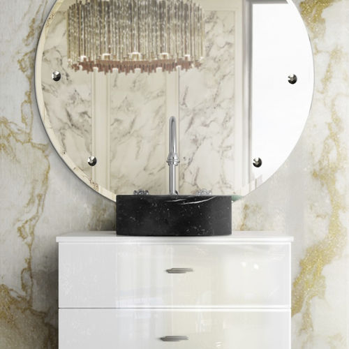Lavabo da appoggio - KOI  - Maison Valentina - in marmo / rotondo / senza foro