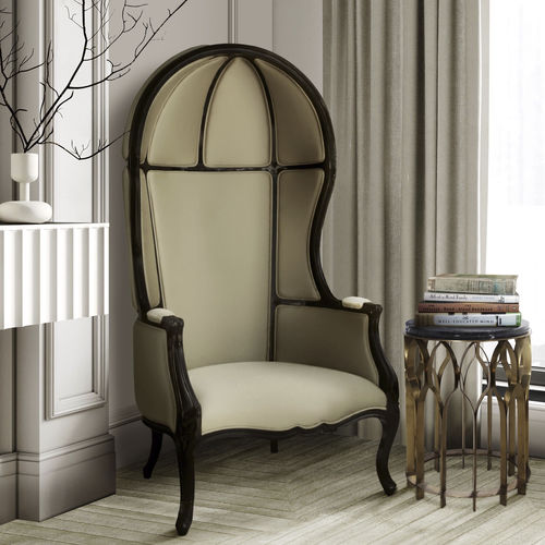 Poltrona in stile - NAMIB - Maison Valentina - in cotone / in legno laccato / a schienale alto