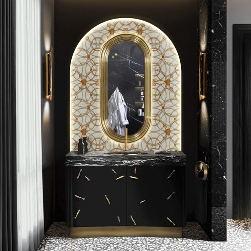 Mobile lavabo da appoggio - BARAKA - Maison Valentina - in ottone / in marmo / contemporaneo