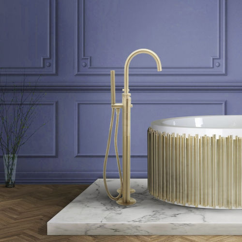 Miscelatore per vasca - NAU - Maison Valentina - a pavimento / in ottone / da bagno