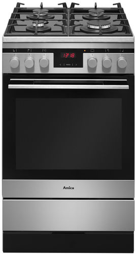 Blocco cottura a gas - 500 LINE : 514GCE3.43ZPTSKDAQ(XXL) - Amica - elettrico / con doppia alimentazione / autopulente catalitico