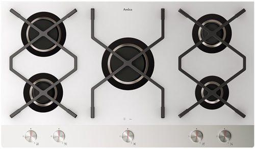 Piano cottura in vetroceramica - IN9610GCW - Amica - a gas / 5 fuochi / da incasso