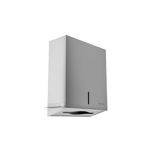 Distributore di carta igienica per installazione dietro specchio - GW03 28 04 01 - genwec - in acciaio inossidabile / spazzolato / contract