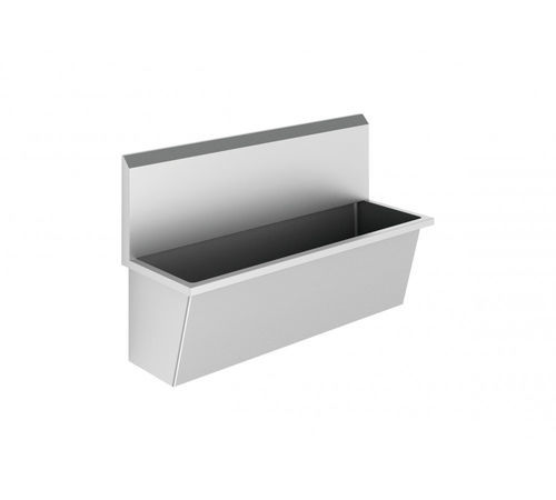 Lavabo sospeso - GW08 47 04 01 - genwec - in acciaio inossidabile spazzolato / in acciaio inossidabile / rettangolare