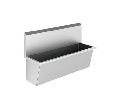Lavabo sospeso - GW08 49 04 01 - genwec - in acciaio inossidabile spazzolato / in acciaio inossidabile / rettangolare
