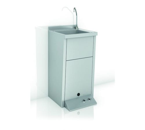 Lavabo sospeso - GW08 51 04 01 - genwec - in metallo / a pedali / rettangolare
