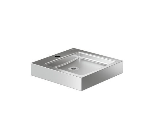 Lavabo da appoggio - GW08 53 04 01 - genwec - in acciaio inossidabile spazzolato / in acciaio inossidabile / quadrato