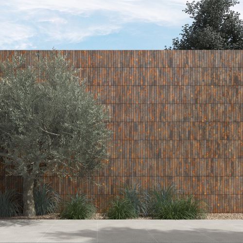 Rivestimento murale per interni - OXYDEN - Castelatto - da esterno / in calcestruzzo / a rilievo