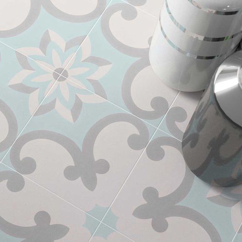 Piastrella in gres porcellanato - Cement Tradition Decor 2 - WOW Design EU - opaca / da interno / da esterno
