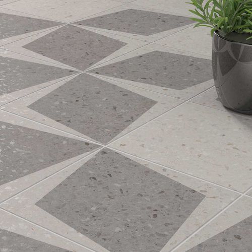 Piastrella in gres porcellanato - Natural Drops Rhombus Decor - WOW Design EU - opaca / da interno / da esterno
