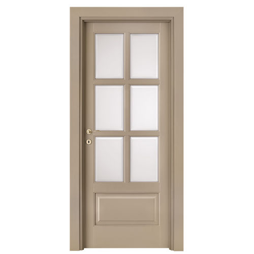 Porta da interno - PRIMA : P-17 - legnoform srl - in legno massiccio / battente / semivetrata