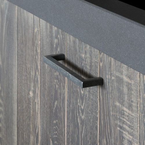 Maniglia per mobile in ferro invecchiato - PMQ-160 - Dauby - in metallo grezzo / in bronzo bianco / in bronzo grezzo