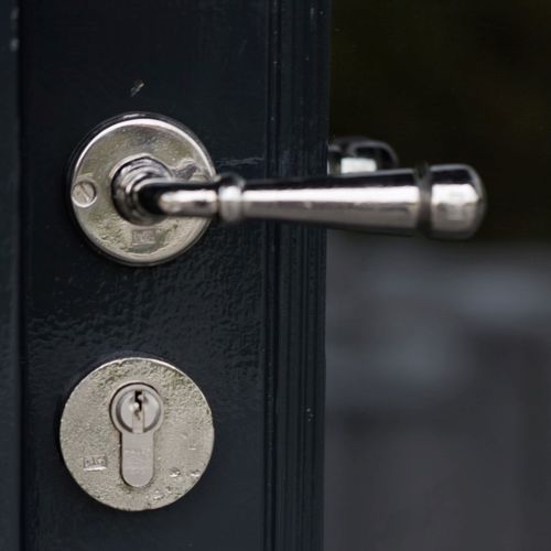 Maniglia per porta - PH1830 /50 - Dauby - in ferro invecchiato / in metallo grezzo / in bronzo bianco