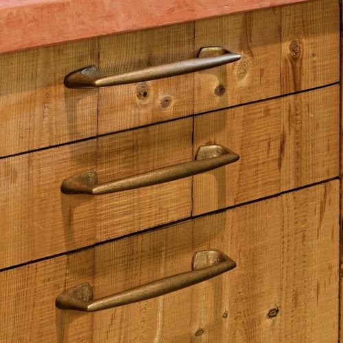 Maniglia a tirante per porta - PMC-300 - Dauby - in ferro invecchiato / in bronzo grezzo / in metallo grezzo