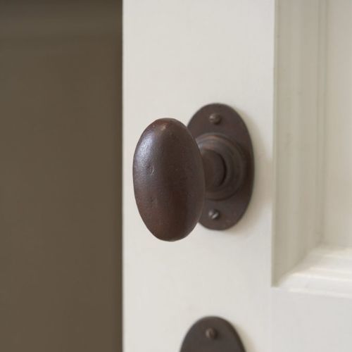 Pomello per porta classico - BT1020/ R1508 - Dauby - in ferro / levigato