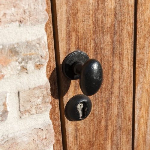 Pomello per porta classico - BT1018/ R326bis - Dauby - in ferro / levigato