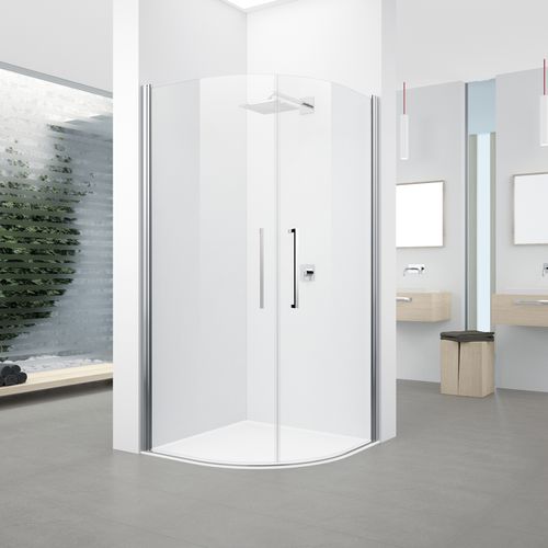 Box doccia in vetro - DELIGHT - Usluga Glass - con sportello battente / curvo
