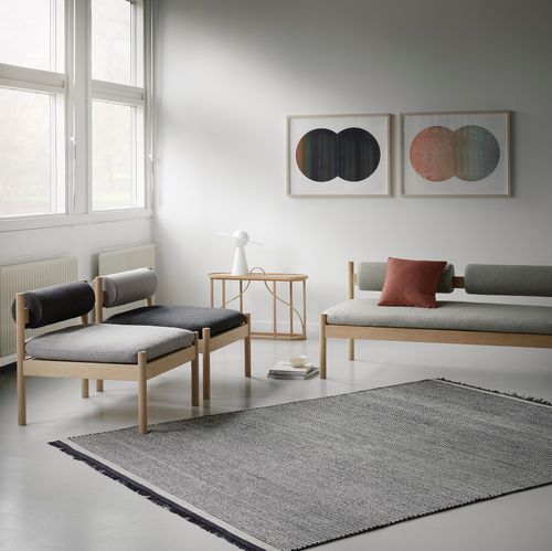 Tappeto contemporaneo - NJORD - Fabula living - a righe / in lana della Nuova Zelanda / in lino