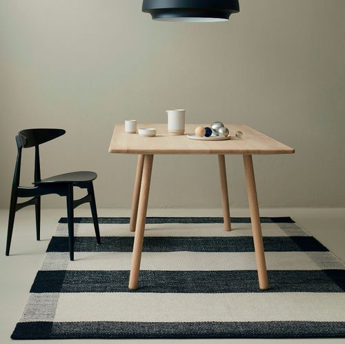 Tappeto contemporaneo - SALVIA - Fabula living - a righe / in lana della Nuova Zelanda / in lino