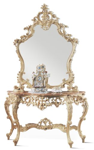 Consolle nuovo barocco - ART. 04 - Casta Diva Interiors - in legno / con specchio / per uso residenziale