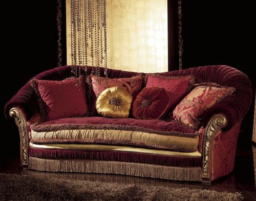 Divano in stile - ART. 200 - Casta Diva Interiors - in tessuto / in pelle / multicolore