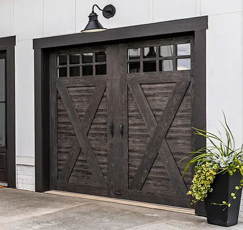 Porta in composito per garage - CANYON RIDGE® CARRIAGE HOUSE (4-LAYER) - Copy door - sezionale / in acciaio / in schiuma di poliuretano