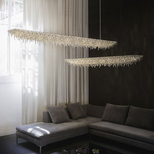 Lampada a sospensione - U - LINE - Lolli e Memmoli - in cristallo / contemporanea / con cavo
