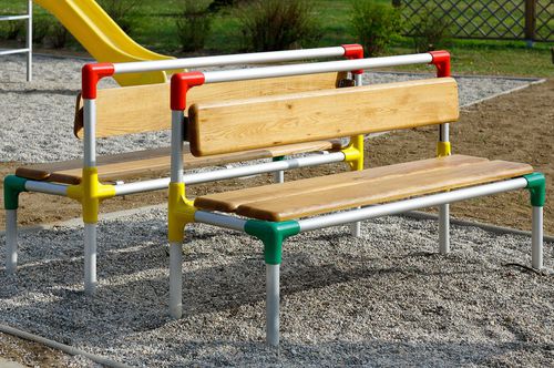Panca per spazi pubblici contemporanea - KAGP045 - Kreal - in legno / in alluminio / con schienale