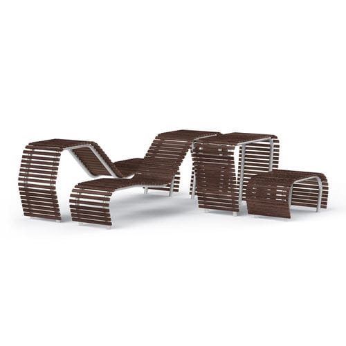 Panca per spazi pubblici contemporanea - WAVE - Kreal - in legno / in alluminio / modulare
