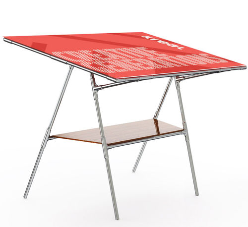 Tavolo contemporaneo - KAGP104 - Kreal - in alluminio / con supporto in alluminio / rettangolare