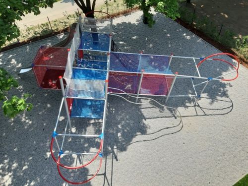 Struttura ludica per parco giochi - PLANE - Kreal - in metallo / modulare