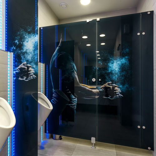 Cabina per bagni pubblici in vetro - Frajt s.r.o. - in acciaio inossidabile / in alluminio / per toilette