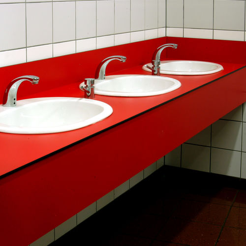 Lavabo sospeso - U011 - Frajt s.r.o. - in HPL / d'angolo / contemporaneo