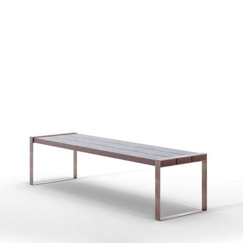 Panca per spazi pubblici contemporanea - EASY EVO SEAT RECY - THE ITALIAN LAB SRL - in lamiera d'acciaio / in plastica riciclata / senza schienale