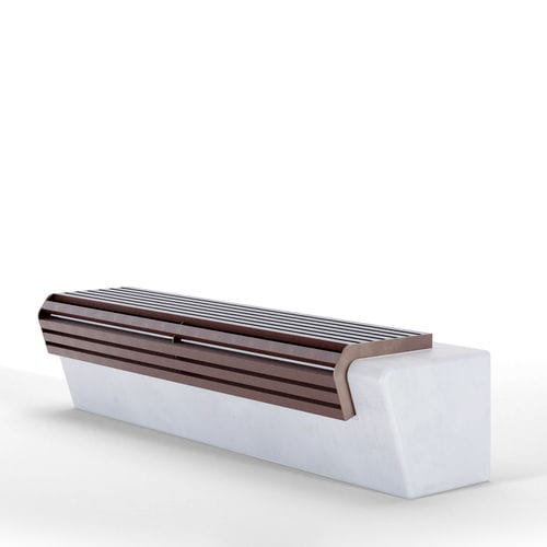 Panca per spazi pubblici contemporanea - FLAT 1 SEAT RECY - THE ITALIAN LAB SRL - in acciaio galvanizzato / in plastica riciclata / senza schienale