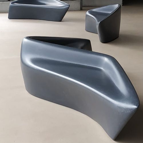 Panca per spazi pubblici design originale - CL BENCH - THE ITALIAN LAB SRL - in calcestruzzo / con schienale / a doppia seduta