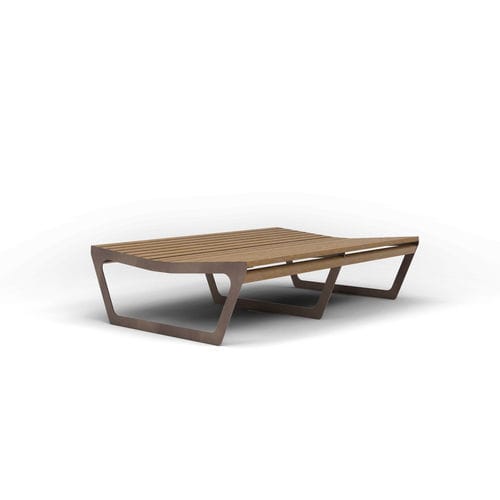 Panca per spazi pubblici contemporanea - WOODY TWINS RELAX - THE ITALIAN LAB SRL - in legno composito / in acciaio / in WPC