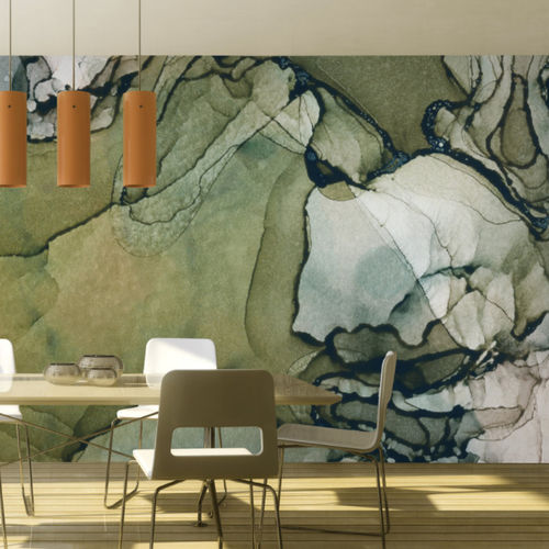 Carta da parati contemporanea - AP-8 ROSE TATTOO - AREA environments - in lino / in vinile / con motivo astratto