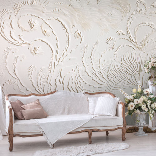 Carta da parati contemporanea - DB-1 BAROQUE BEAUTY - AREA environments - in lino / in vinile / con motivi floreali