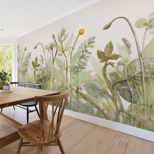 Carta da parati contemporanea - RD-1 DAISY - AREA environments - in lino / in vinile / a fiori