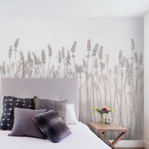 Carta da parati contemporanea - RD-4 LAVENDER - AREA environments - in lino / in vinile / con motivi naturali