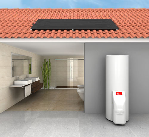 Scaldacqua solare - ECO - Energie - da appoggio / verticale / con scambiatore di calore