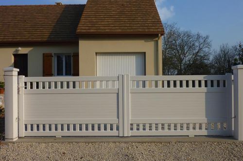 Cancello battente - Séduction - GYT - destro / in PVC / a lamelle