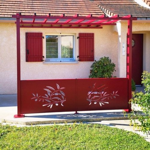 Pergola autoportante - Ambellya - GYT - addossata / in alluminio termolaccato / a lamelle orientabili