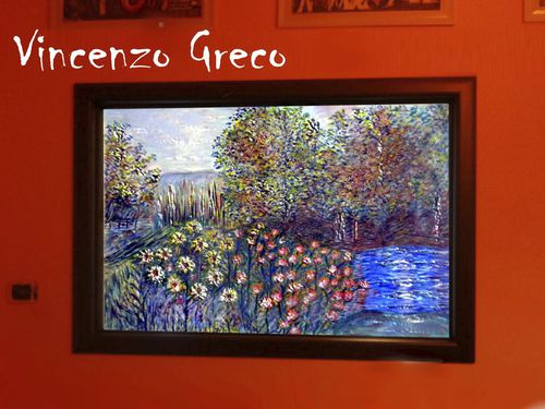 Pannello decorativo da parete - Vincenzo Greco - in vetro