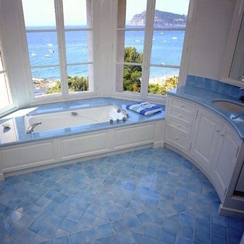 Piastrella in gres porcellanato - MONOCOLORE : PENNELLATO LR PO AZZURRO - LA RIGGIOLA AB - in ceramica / in lavica / lucida